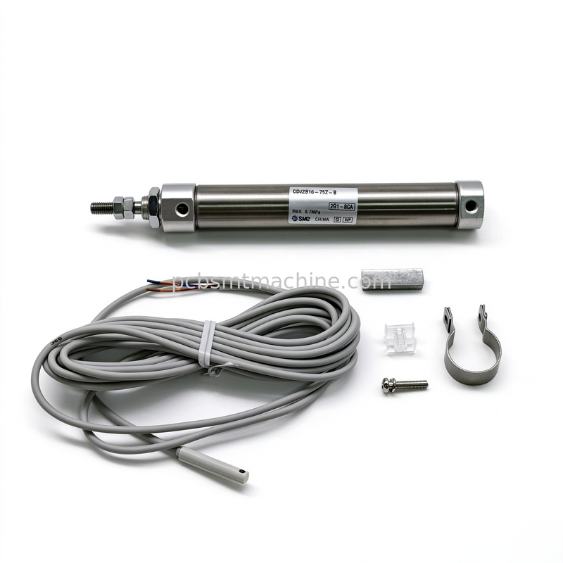 CDJ2B16-75Z-A93L-B Mini Pneumatic Cylinder with 16mm Bore Size and 75mm Stroke Length for High Precision SMT Equipment