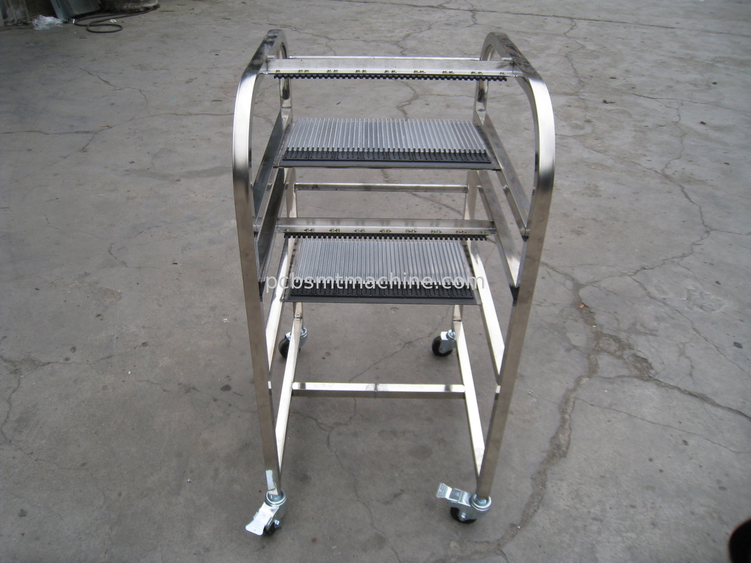 2 층과 40개 슬롯으로 설계된 뒤레이블 L600*W700*H1180MM 스테인레스 강 지멘스 X 계열 공급 장치 카트